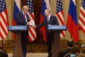 На пресс-конференции Путин подарил Трампу мяч с ЧМ-2018
