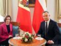Президент Молдовы Майя Санду встретилась в Варшаве с Анджеем Дудой