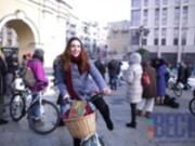 На Майдане велосипедисты поддержали всемирный флешмоб