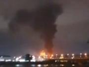 В Сочи после атаки БПЛА горит нефтебаза