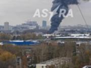 В Новосибирске произошёл пожар на территории завода