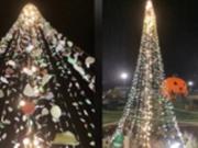 Американец создал 4,5-метровую елку из морского стекла