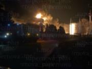 В Краснодарском крае бушует пожар на нефтебазе