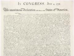 Ученые обнаружили редкую копию Декларации независимости США