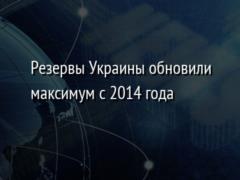 Резервы Украины обновили максимум с 2014 года
