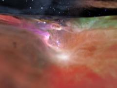NASA показало  полет  сквозь туманность Ориона