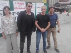 Солист Rammstein в Киеве: участие в митинге и знакомство с Потапом
