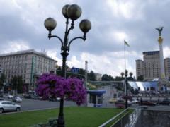 В центре Киева сняли флаги Хорватии