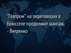  Газпром  на переговорах в Брюсселе продолжил шантаж, - Витренко