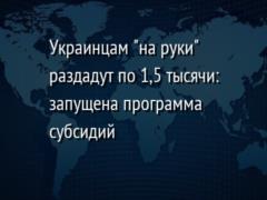 Украинцам  на руки  раздадут по 1,5 тысячи: запущена программа субсидий