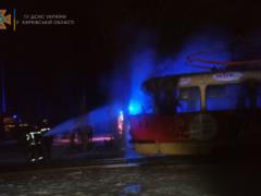 В Харькове во время движения загорелся трамвай: названа причина