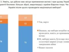 Украинцы не поддерживают проведение выборов сразу после перемирия, - соцопрос