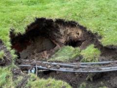 В Харькове из-за оползня обнаружили старинные катакомбы