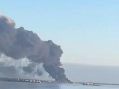 Диму неміряно, усе у вогні: дрони СБУ вдруге за тиждень уразили нафтотермінал  Усть-Луга  на Балтиці (відео)