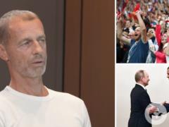  Печально, что Россия уже четыре года не может играть . Президент УЕФА сделал заявление по возвращению РФ в мировой футбол